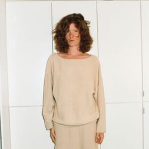 BASERANGE The Orleans Jumper Fine Purl Knit Organic Combed Cotton Cream  2022 S